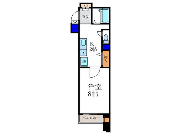 ｾﾚｯｿｺｰﾄ京都御所西(９０３)の物件間取画像